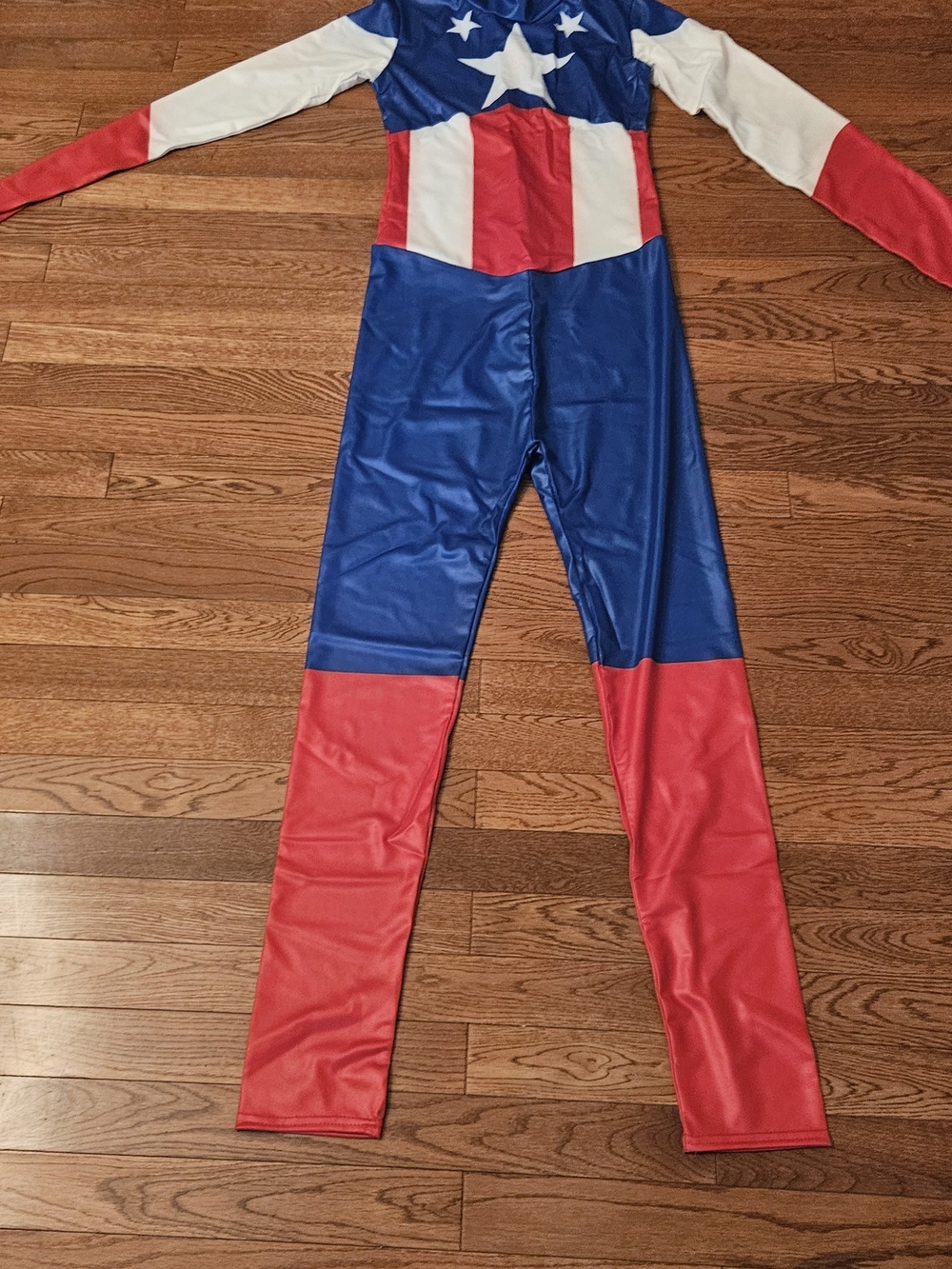 Kids Red, White & Blue Star Superhero Costume